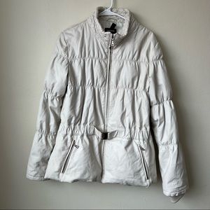 Daniel leather puffer coat